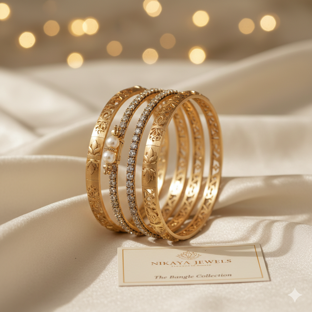 Handcrafted imitation bangle collection by Nikaya Jewels for weddings and festive wear